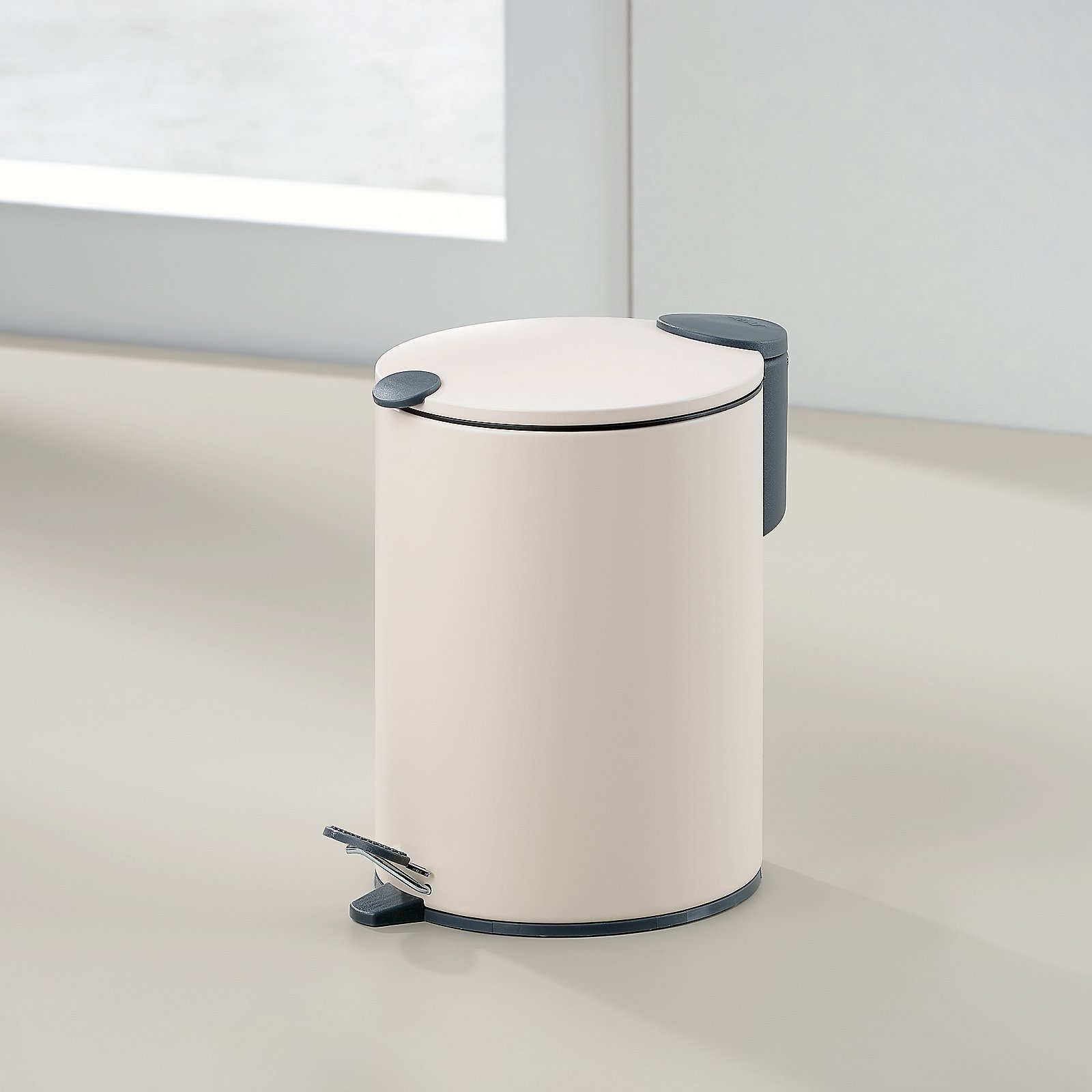 Kela Kosmetikeimer MATS in beige, Zinn, Kann, Mülleimer