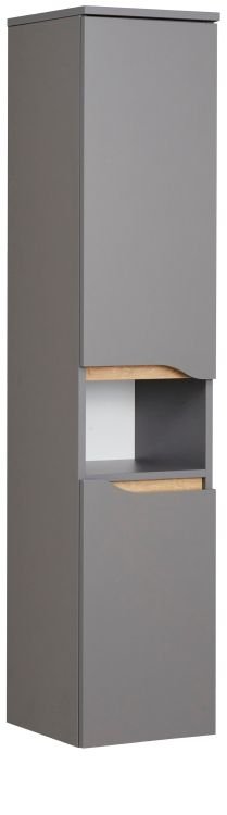 Pelipal Midischrank Capri in quarzgrau mit Holzoptik Pelipal Midischrank Capri in quarzgrau mit Holzoptik