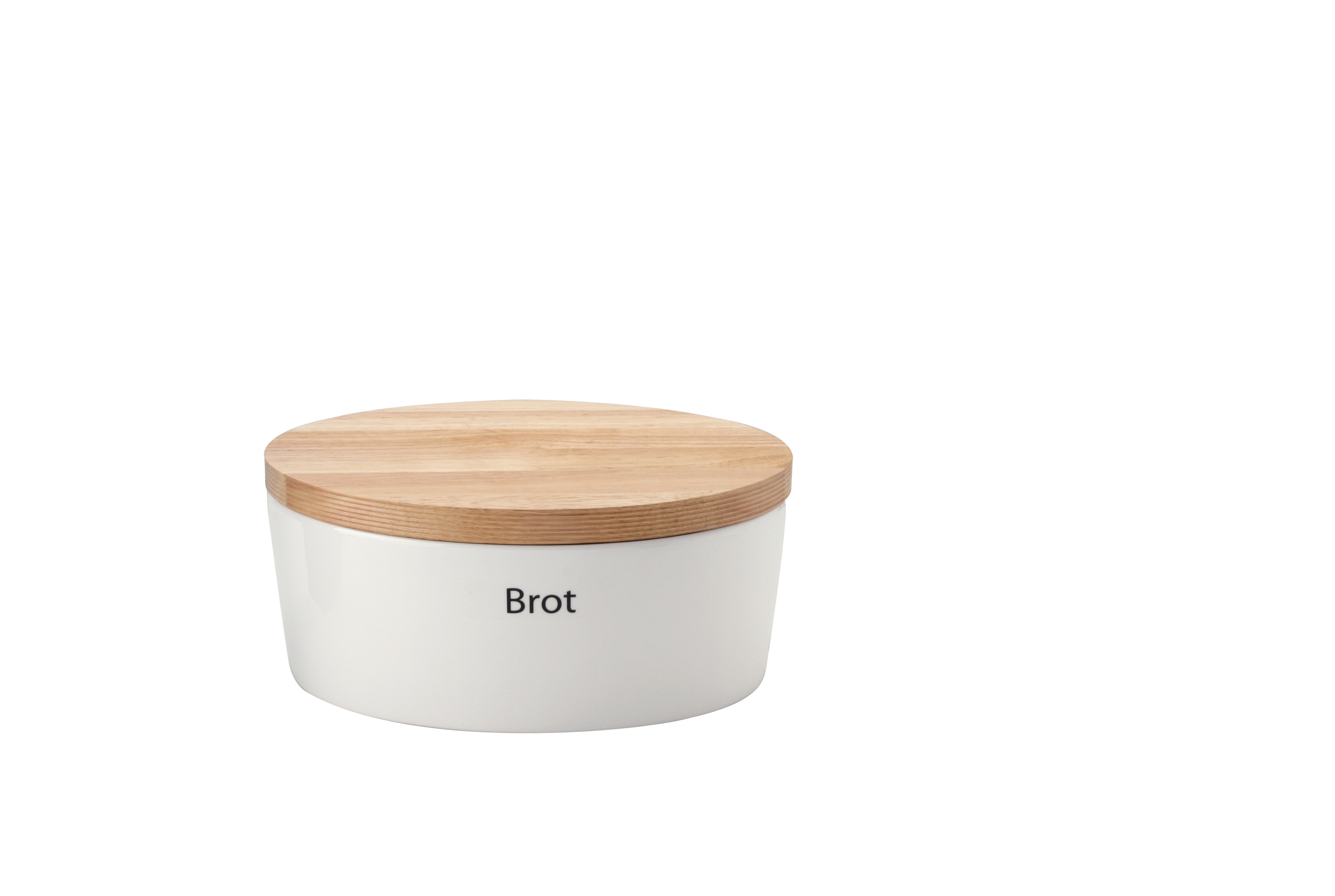 Continenta Brottopf in Keramik Weiß, Oval