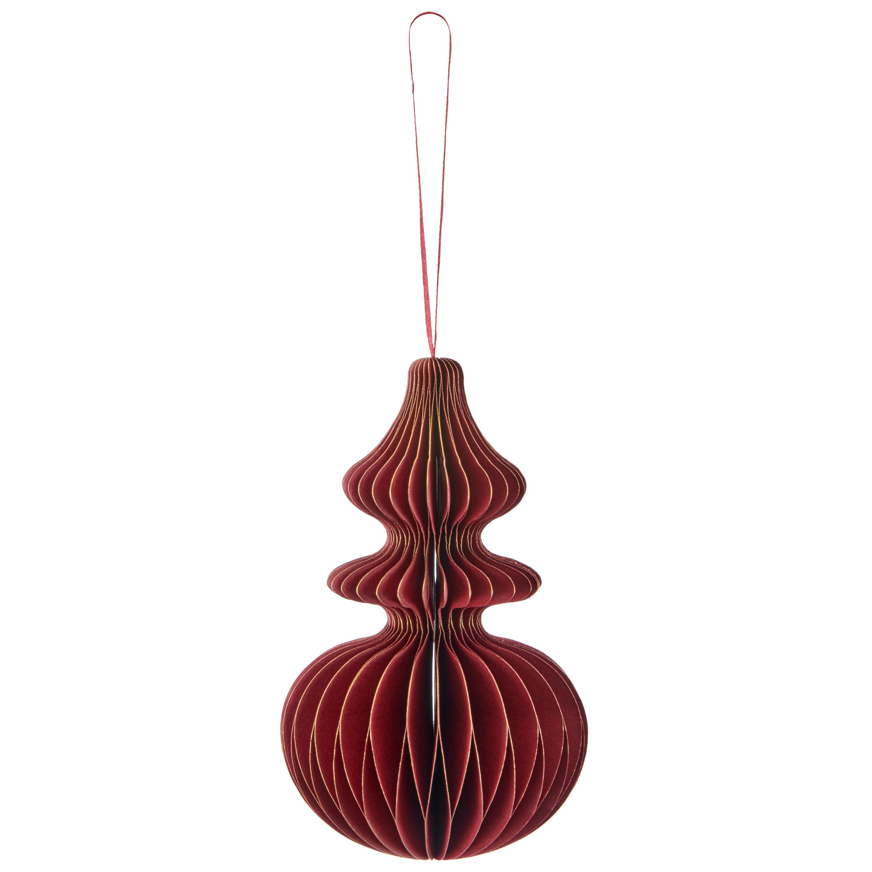 Gasper Papierhänger Ornament mit DÖRTE ca. H15 cm, D9 cm in 3 dunkelrot Gasper Papierhänger Ornament mit DÖRTE ca. H15 cm, D9 cm in 3 dunkelrot, Zubehor, Töpferei