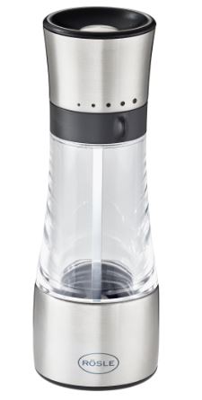 Rösle Gewürzmühle, Kaffeemühle, Elektrisch, Glasbehälter, Stahl, Keramikmahlwerk
