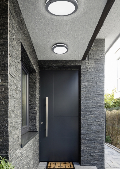 Trio LED-Deckenleuchte PIAVE in anthrazit, Kunststoff weiß