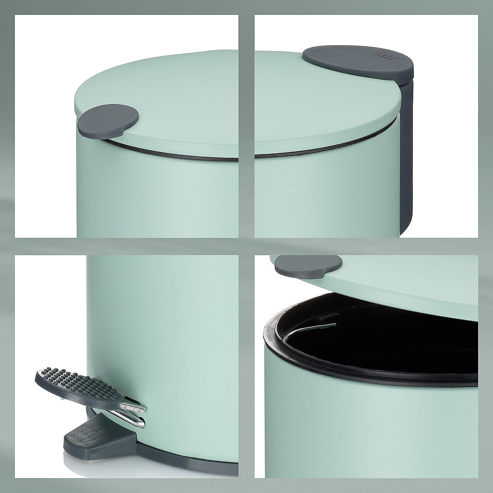 Kela Kosmetikeimer MATS in Salbeigrün, Zinn