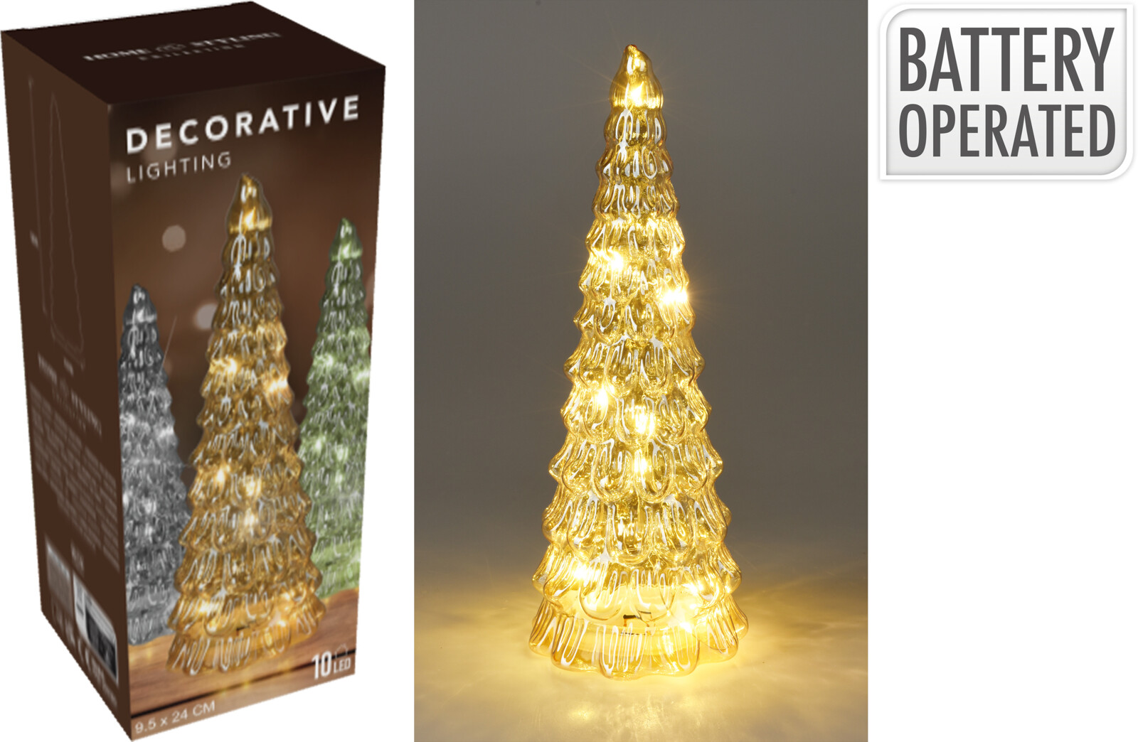 Baum 24cm mit LED Bernstein, Weihnachten, Weihnachtsdekorationen, Festival, Weihnachtsbaum