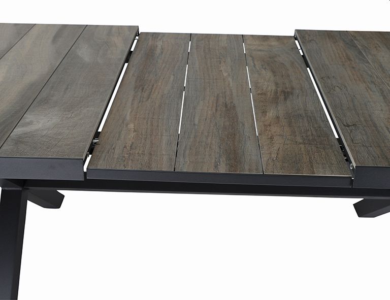 Ausziehtisch SINCRO ca. 100x200(260)cm in washed grey/matt anthrazit