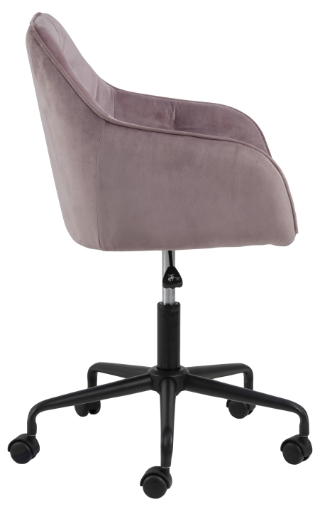 Actona Schreibtischstuhl BROOKE in Vic Stoff dusty rose, Gestell matt schwarz