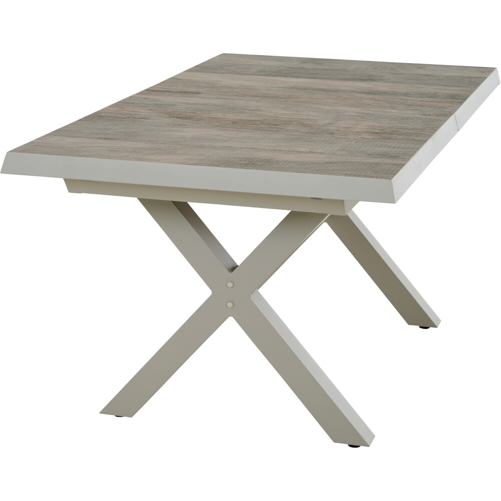 Ausziehtisch SINCRO ca. 160(200)x100cm in Farbe seidengrau, washed grey, Kaffeetisch, Mobiliar, Tabelle, Esstisch