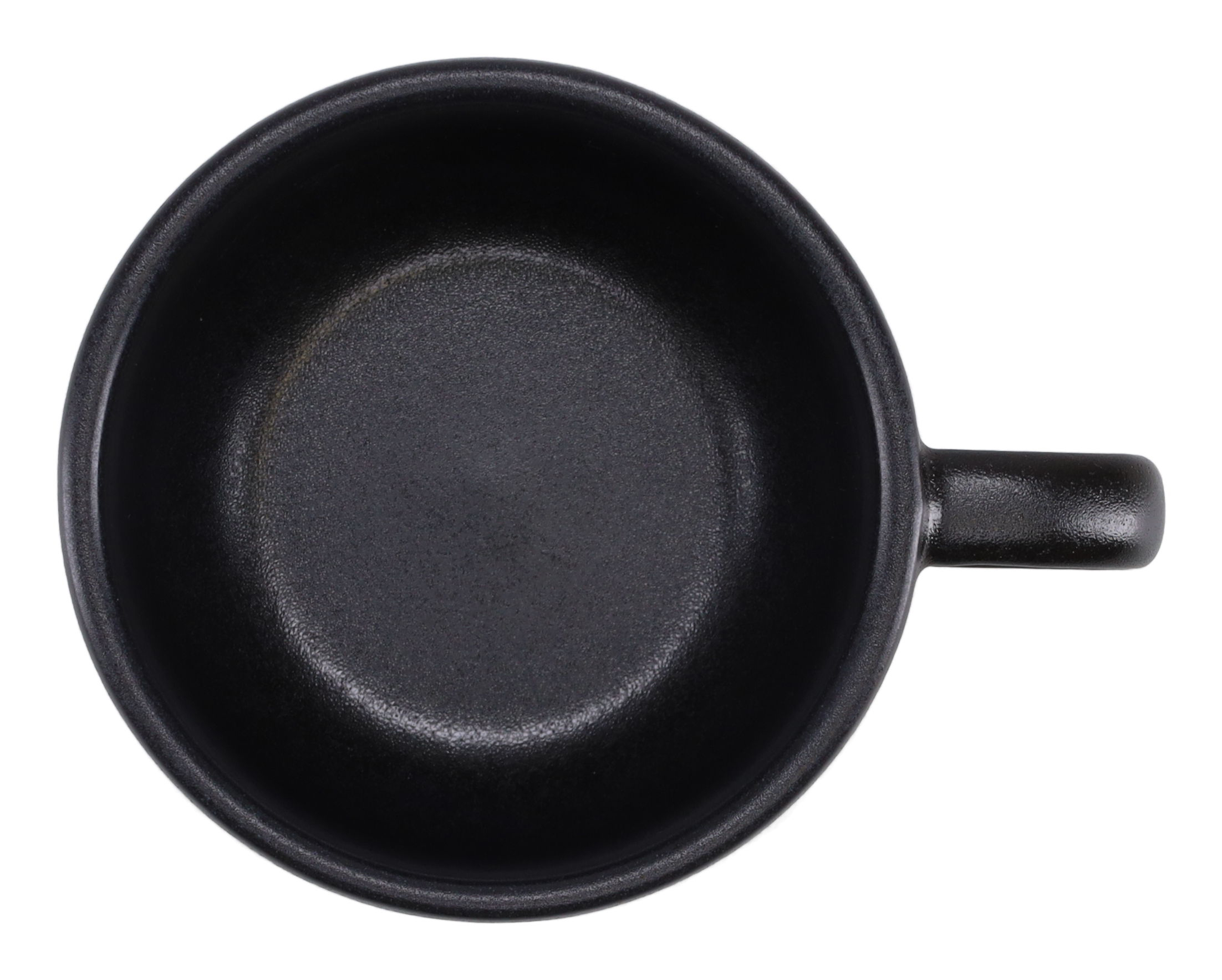 CreaTable Kaffeetasse Uno in Farbe schwarz, Kaffeebecher, Tasse, Schwarz, Keramiktasse, einfach