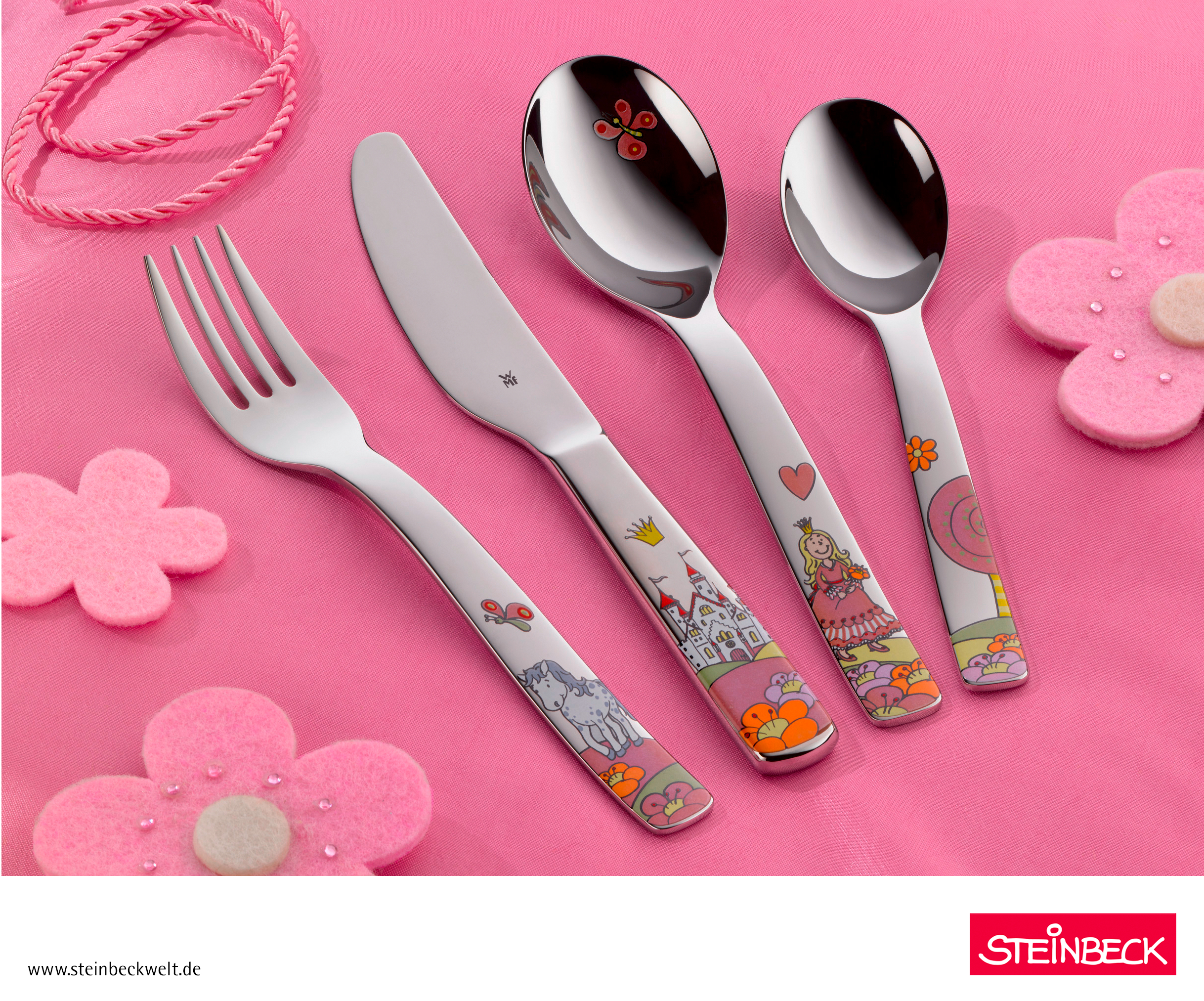WMF Kinderbesteck-Set Prinzessin in poliertem Edelstahl