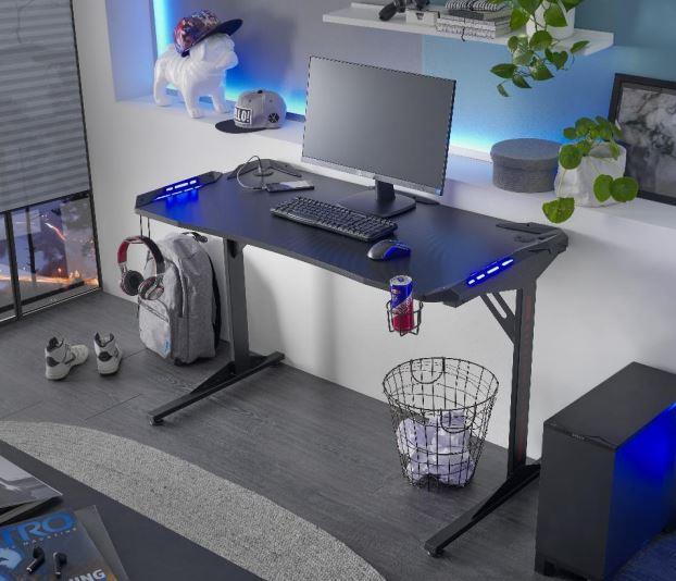 Gaming-Schreibtisch BC 3110 ca. B119 H76 T60 cm in schwarz/Carbonoptik
