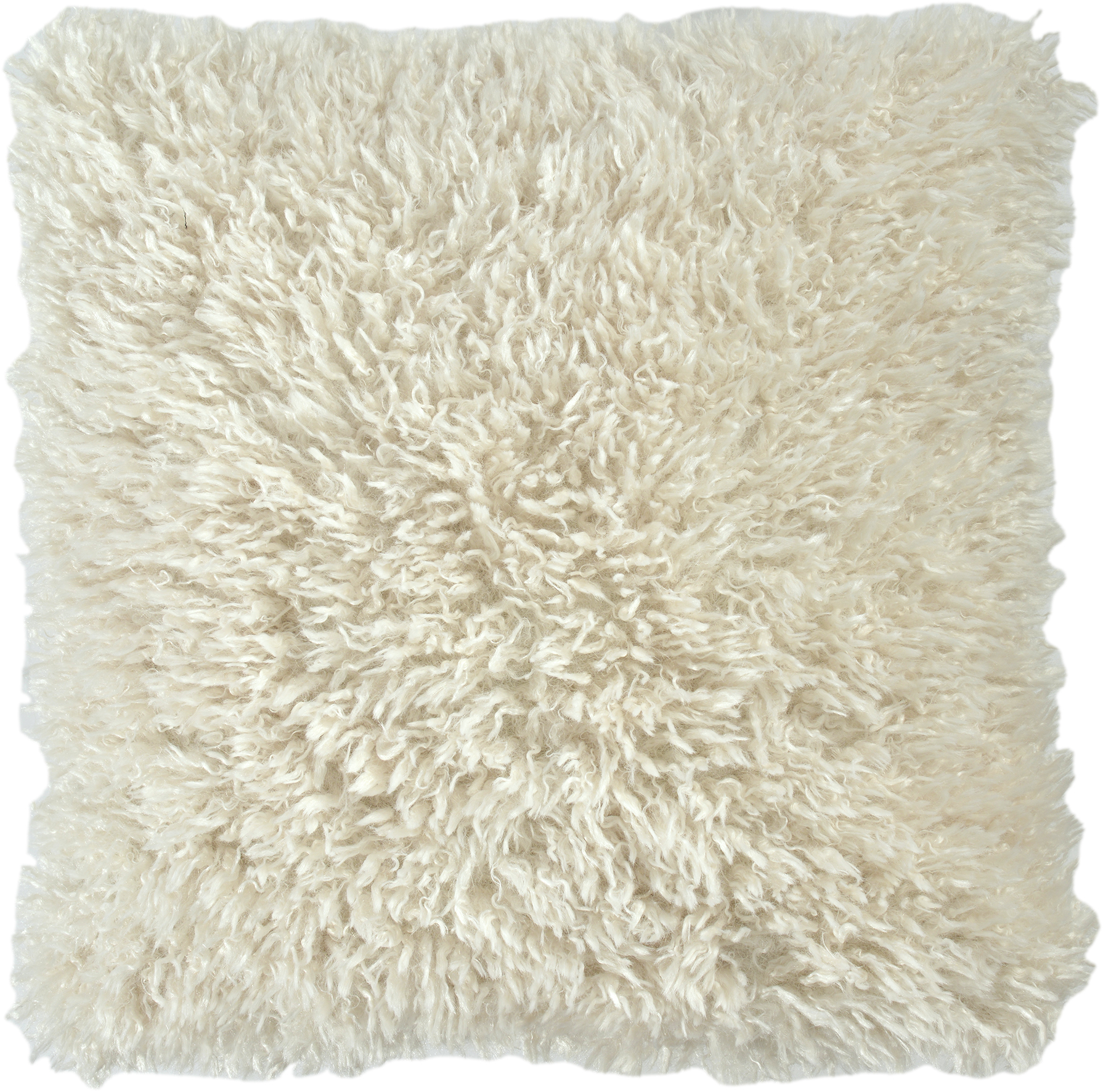Sander Kissenhülle AYLA ca. 50x50cm in Farbe creme, Rug, Shaggy rug, Cremefarbe, Flauschige Textur, Boden-Dekoration