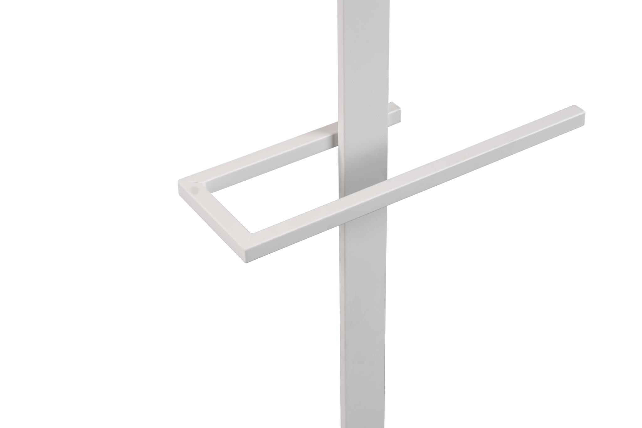 M2 Kollektion Herrendiener LUKAS ca. B45 H112 T21 cm in Metall weiß