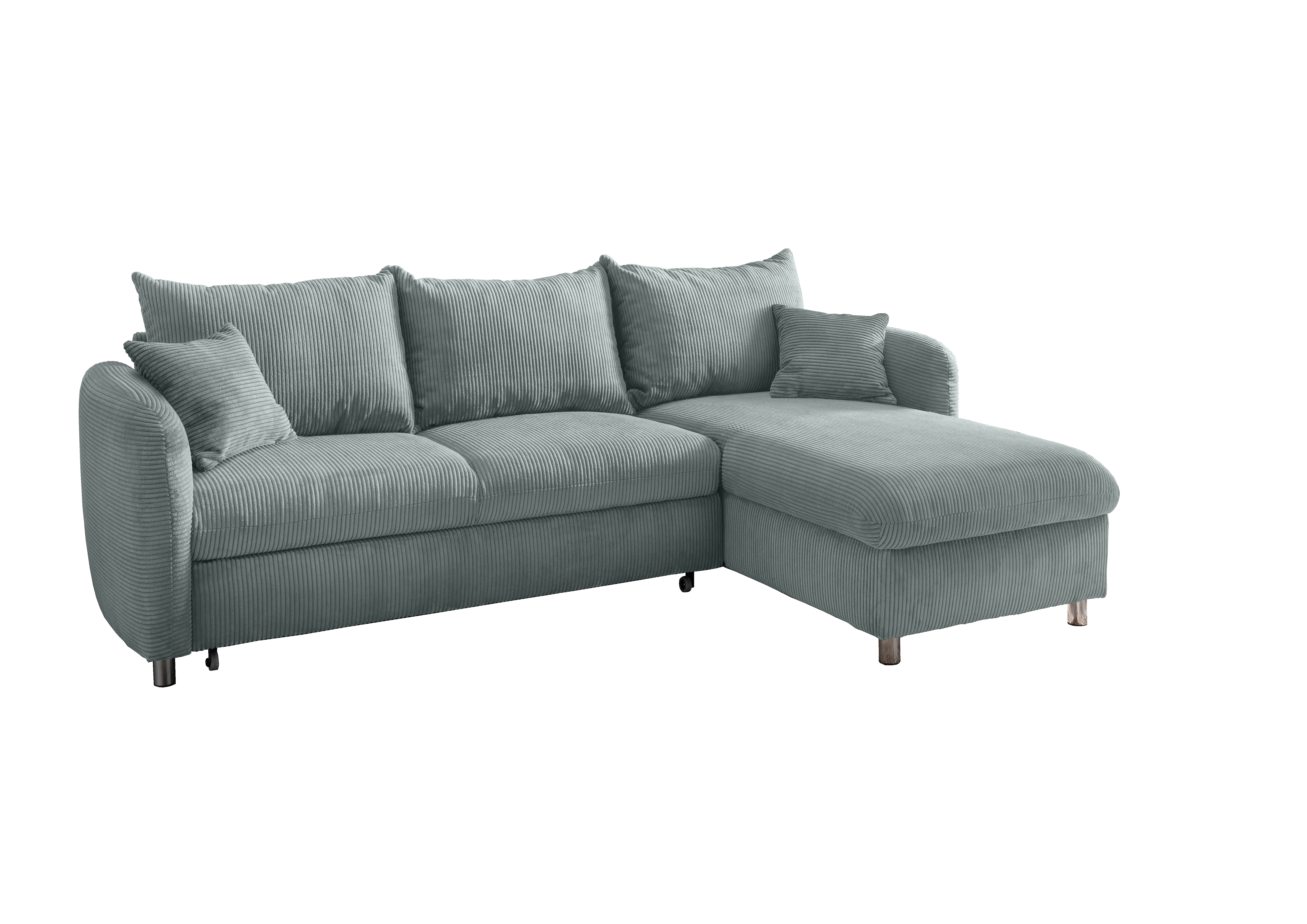 Polstergruppe VINO ca. 251x164cm ca. 217x145cm in Cord aqua