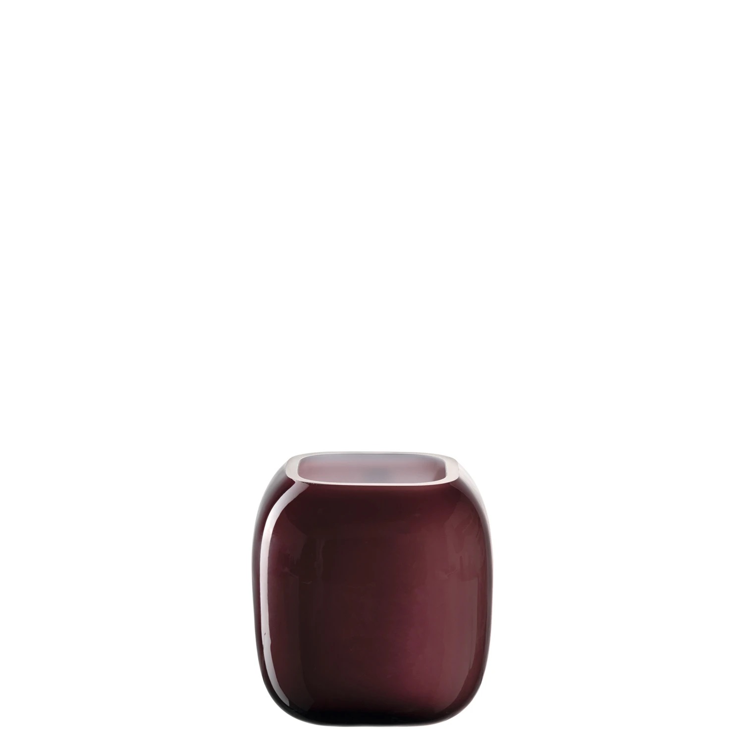 Leonardo Vase Milano 9,3cm in Farbe dunkelrot