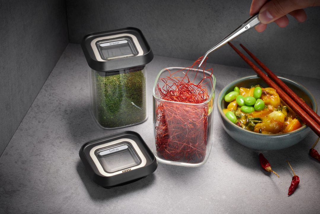 GEFU Vorratsdose PANTRY in Farbe schwarz/silber GEFU Vorratsdose PANTRY in Farbe schwarz/silber