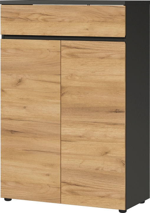 Germania Aktenschrank Lissabon ca. 80 x 120 x 40 cm in graphit/Navarra Eiche Nachbildung
