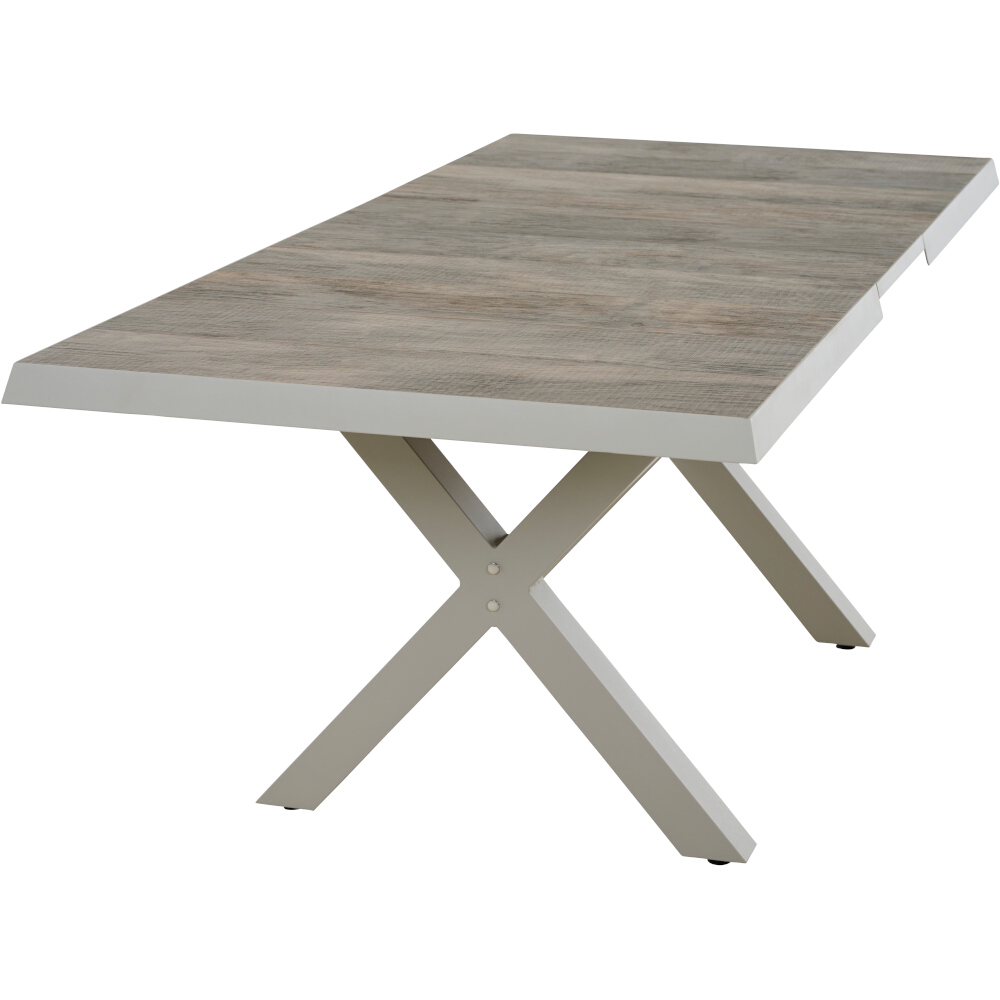 Ausziehtisch SINCRO ca. 160(200)x100cm in Farbe seidengrau, washed grey, Kaffeetisch, Mobiliar, Tabelle, Esstisch, Tischplatte