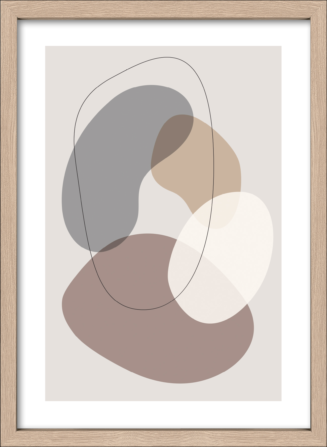 ProArt Framed-Art Scandic Living 55x75cm Lines And Shapes V ProArt Framed-Art Scandic Living 55x75cm Lines And Shapes V