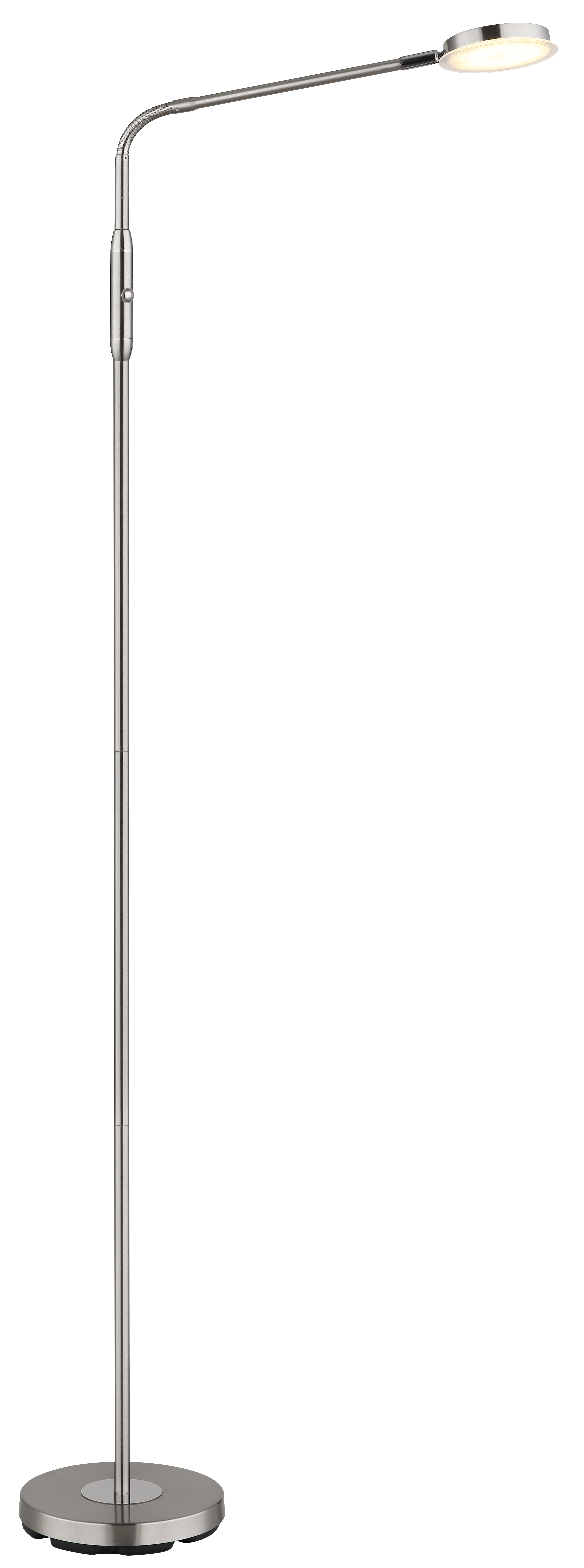 LED-Stehleuchte in Fb. Nickel Matt, stehlampe, tischlampe, stahl, led, bodenlampe