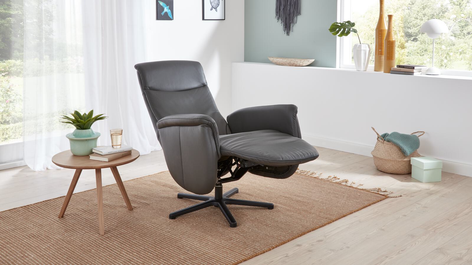 Modulmaster Relaxsessel MM-PN1062 in Leder Torro anthrazit