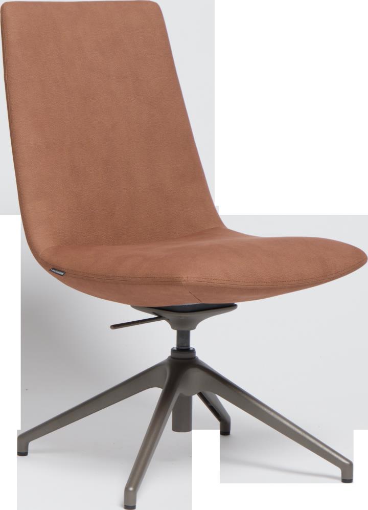 Stuhl ISABELL YOUR SIZE in PGA, U4 Hanoi papyrus, stuhl, stuhl mit rückenlehne, schreibtischstuhl, beige lederstuhl, dreibeinfuß