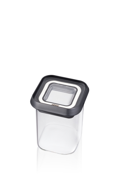 GEFU Vorratsdose PANTRY in Farbe schwarz/silber
