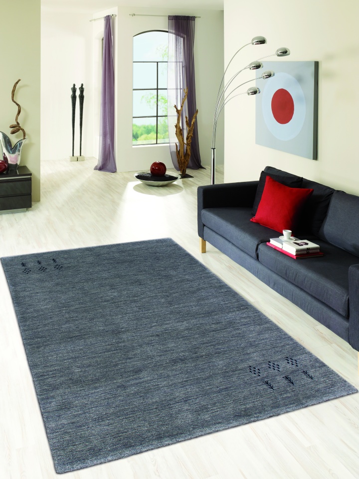 Teppich Marand ca. 40x1,6x60cm in Farbe , Wohnzimmerteppich, Runder?, Grau, Sofa, Moderne Einrichtung