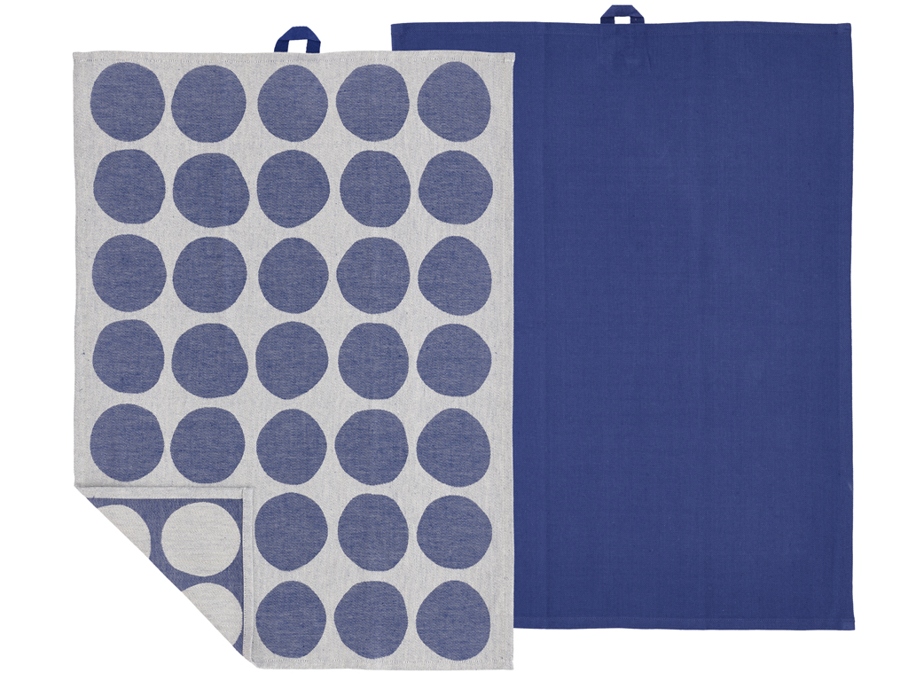 F&H Geschirrtuch BUBBLES in Farbe Blau
