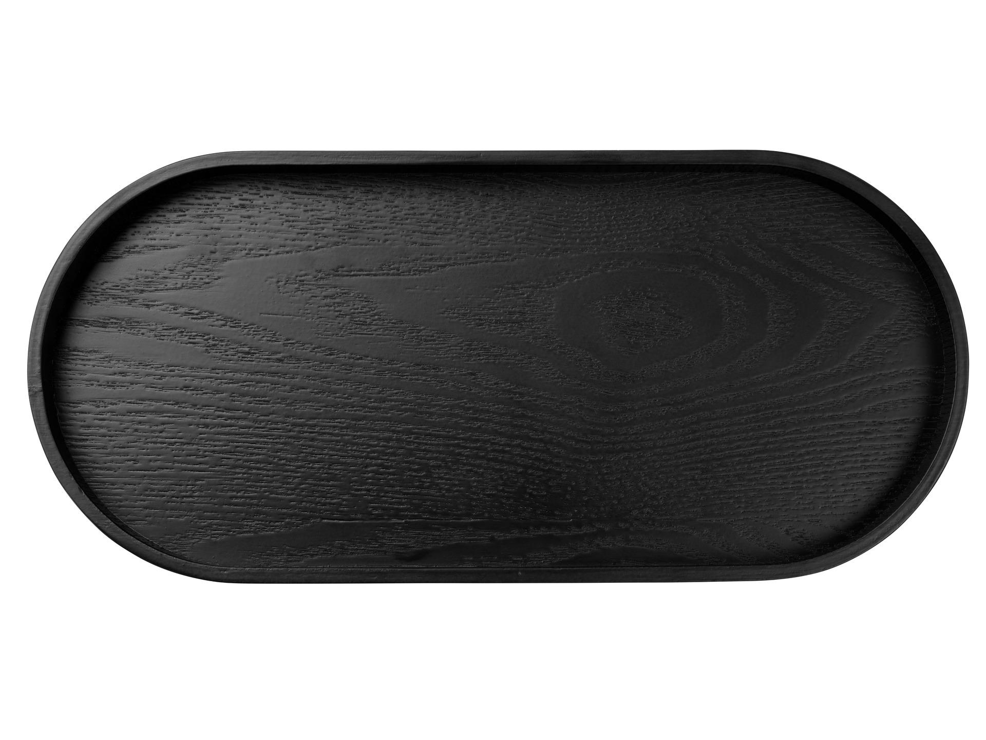 ASA Selection Holztablett oval WOOD ca. B16,5 H2,5 T35,5 cm in fb. schwarz,Höhe: 2.5 cm