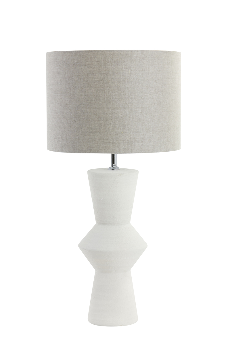 Light & Living Lampenschirm Zylinder Dark Linen in Grau