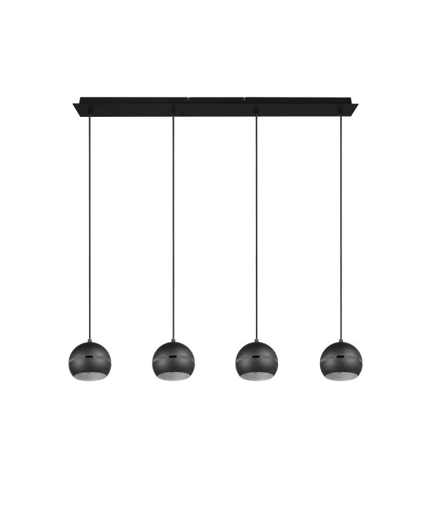 Trio Pendelleuchte Fletcher in Schwarz matt