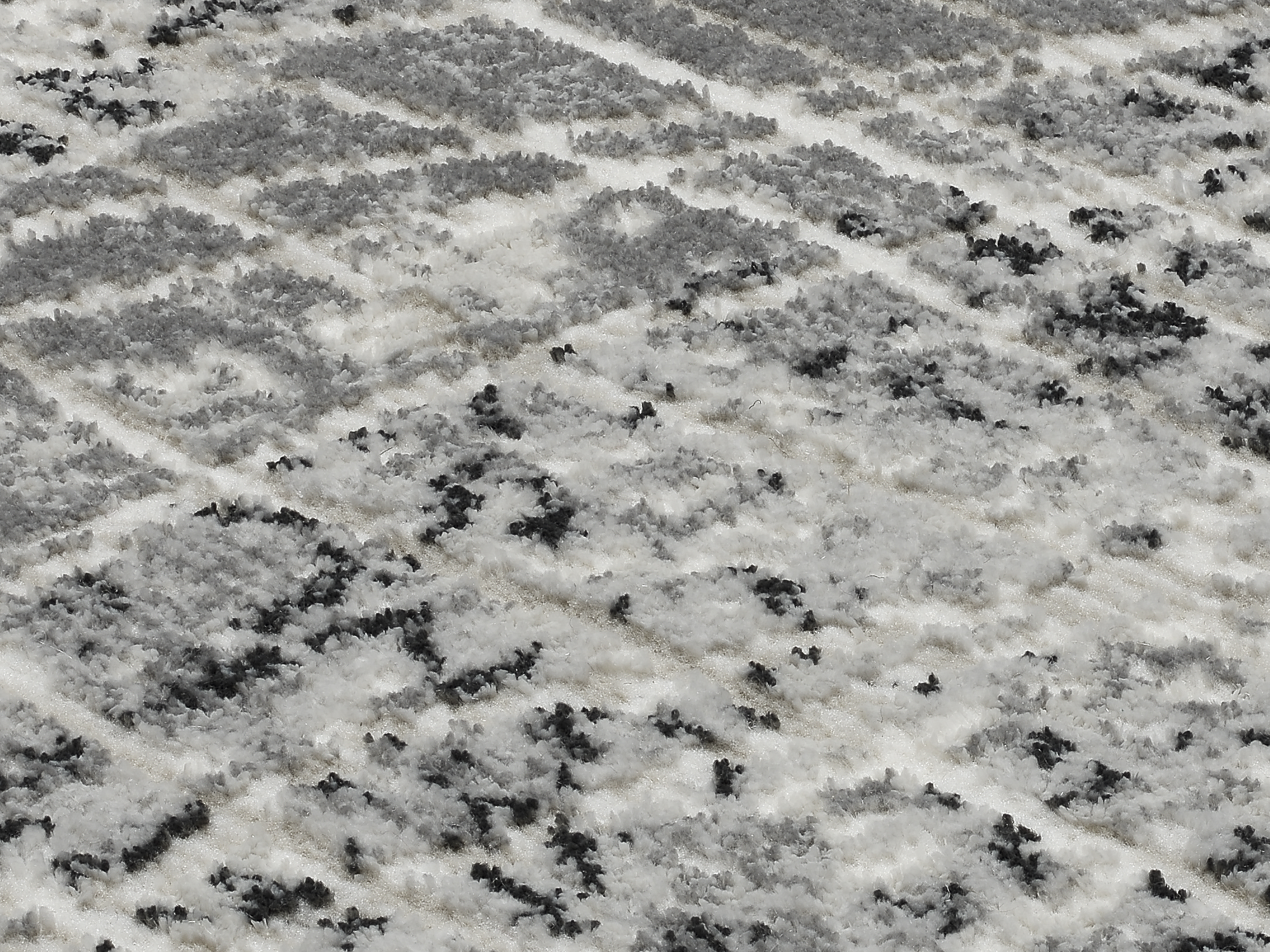 OCI Designer Teppich SCEENE ca. 80x150cm in Farbe creme-grau, Textil, Teppich, Shaggy, Muster, Flokati