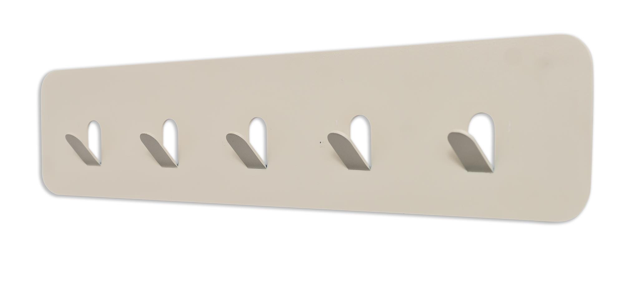 M2 Kollektion Garderobenleiste TILLY ca. B50 H10 T3 cm in Metall cremeweiß