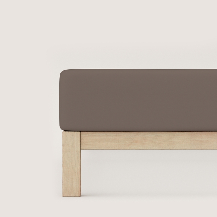 Schlafgut Pure Spannbettlaken ca. 180x200-200x220cm in Farbe Sand Deep