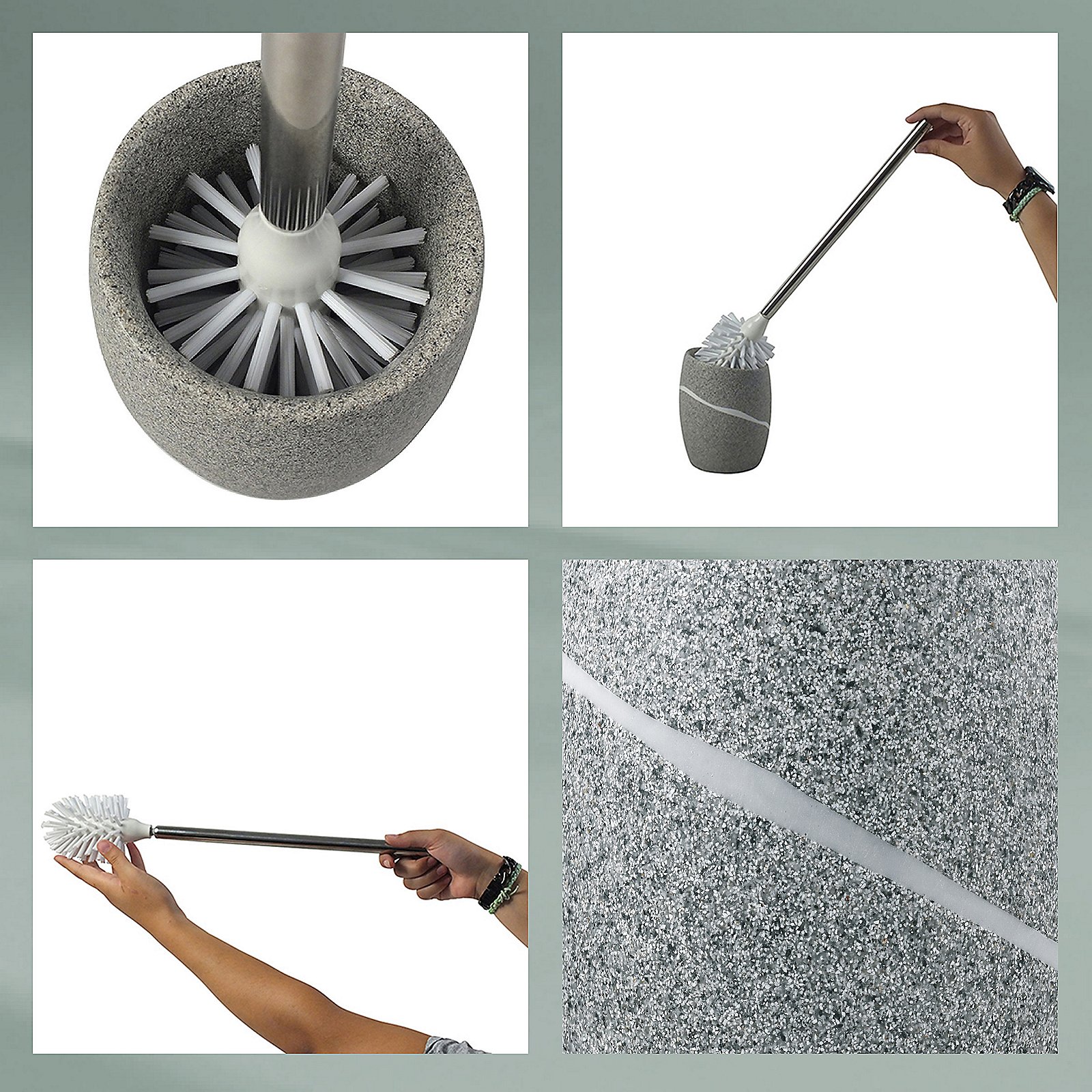 Kela WC-Garnitur Talus grau TALUS in , Reinigen, Person, Pinsel, Gerät, Werkzeug