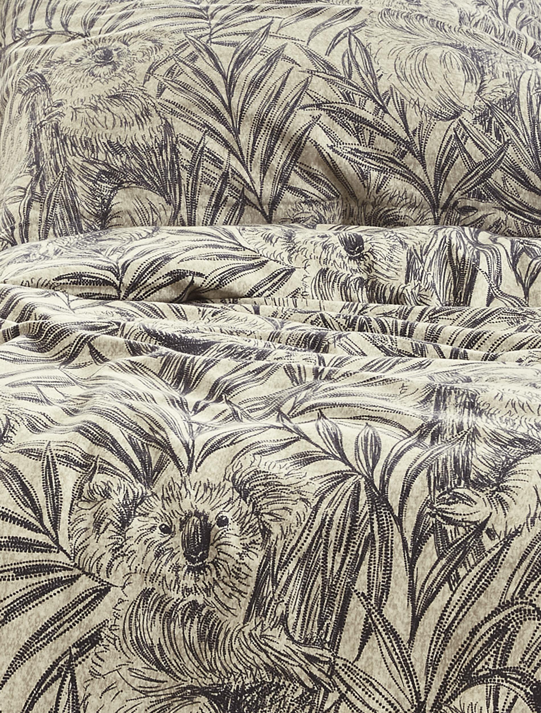 Irisette Edel-Flanell Bettwäsche ALPAKA ca. 155x220cm in Farbe grau