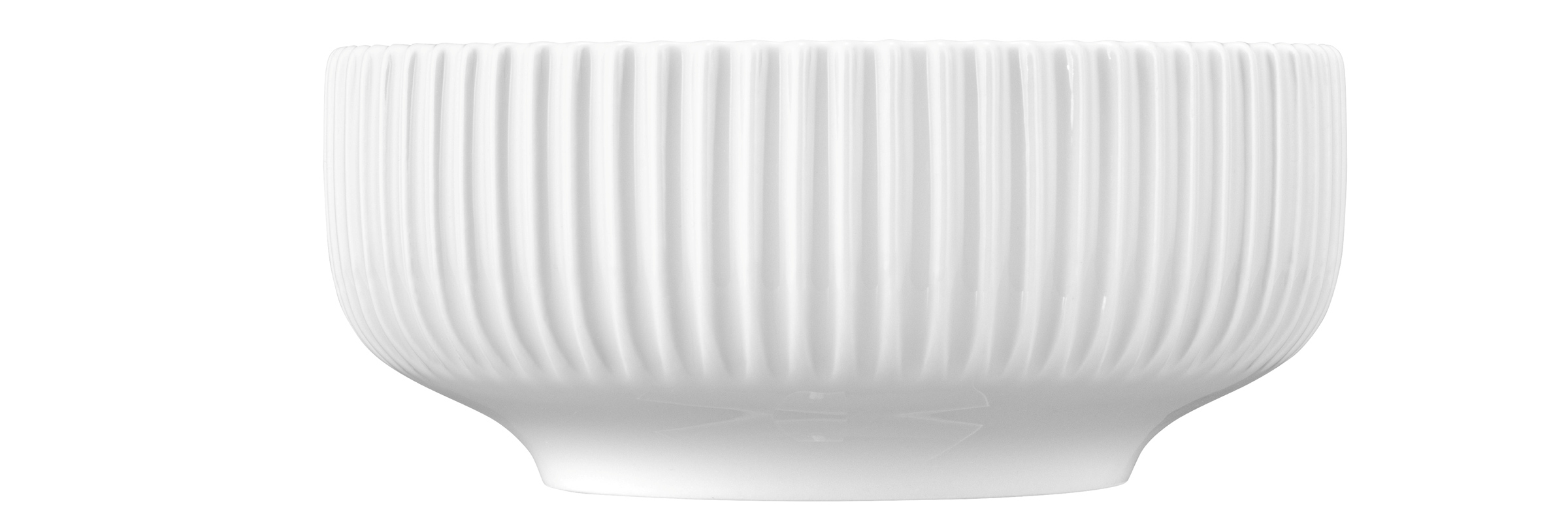 Seltmann Weiden Müslischale 15cm Sento Wave 3 , vase, weiß, gerippelt, keramik, dekoration