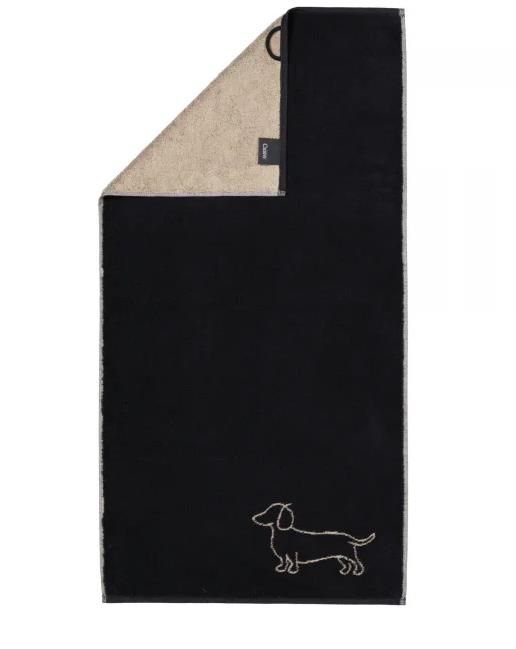 Cawö Handtuch 50x100 cm WE LOVE DOG in 93 schwarz/beige Cawö Handtuch 50x100 cm WE LOVE DOG in 93 schwarz/beige