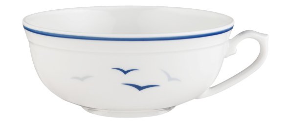 Seltmann Weiden Teeobertasse I 0,23 l Worpswede 4164 Rügen Seltmann Weiden Teeobertasse I 0,23 l Worpswede 4164 Rügen , porzellan-Schüssel, blauer Rand, Vogel-Muster, Teeschüssel, weiße Keramik