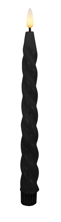 LED-Dinnerkerze 2er-Set WINTER in Schwarz L.C. Wholesaler LED-Dinnerkerze 2er-Set WINTER ca. Ø 2,2, H 17,5cm in black smooth, 2.2x17.5cm