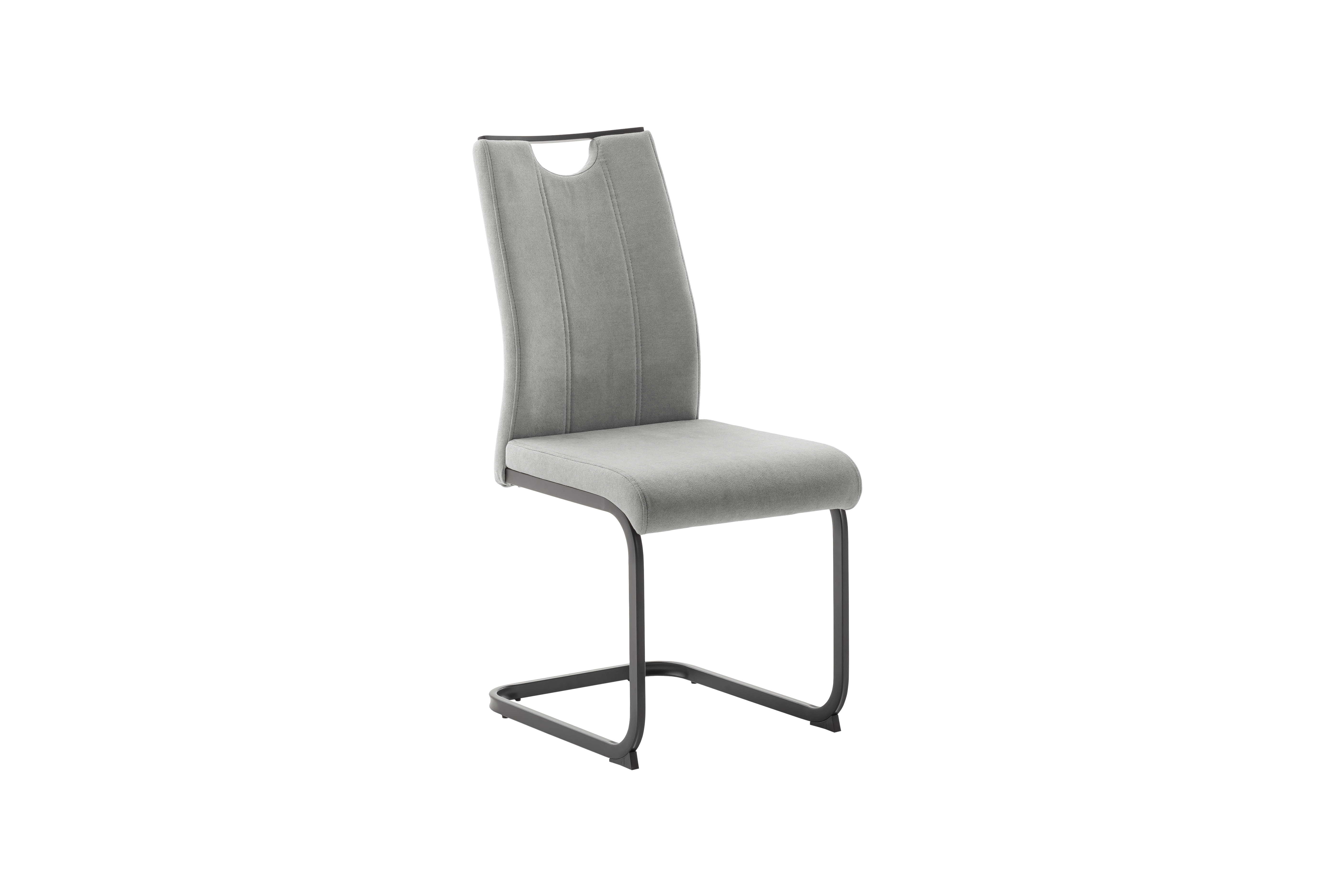 MCA Furniture Schwingstuhl TERESINA in Stoff Feingewebe grau