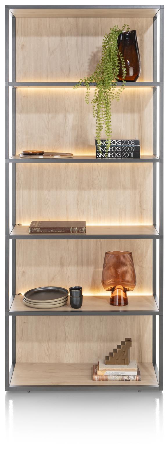 XOOON Buchrerregal LINDFIELD ca. B80 H195 T35 cm in Laminato/HDF weiß