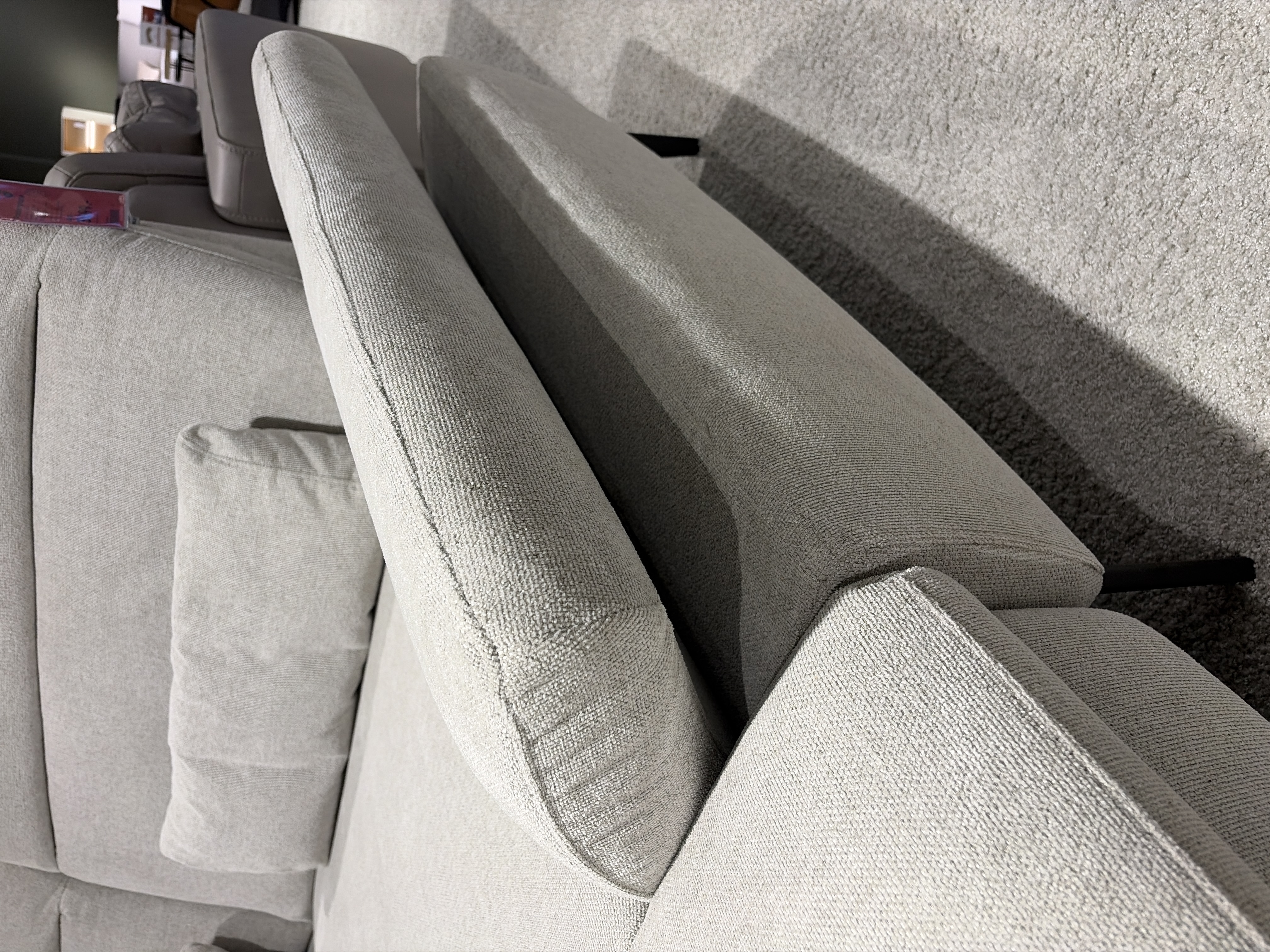 Hukla Polstergruppe VS-HU1185 ca. 335x193cm in Cyber ecru, sofa, couch, Stoff, Grau, Armlehne