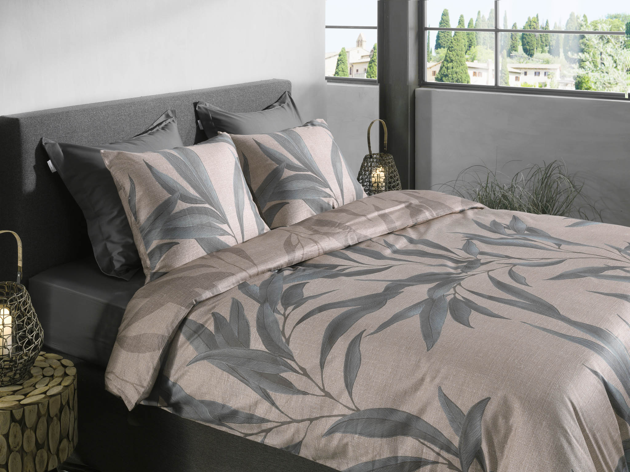 Heckettlane Bettwäsche ca. 155x220cm in Farbe Taupe