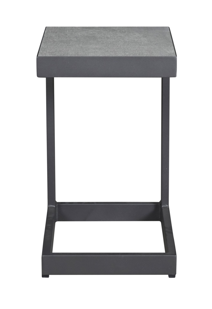 L.C. Wholesaler Beistelltisch SONDRINO ca. B32 H54 T40 cm in Platte Keramik Beton-Optik