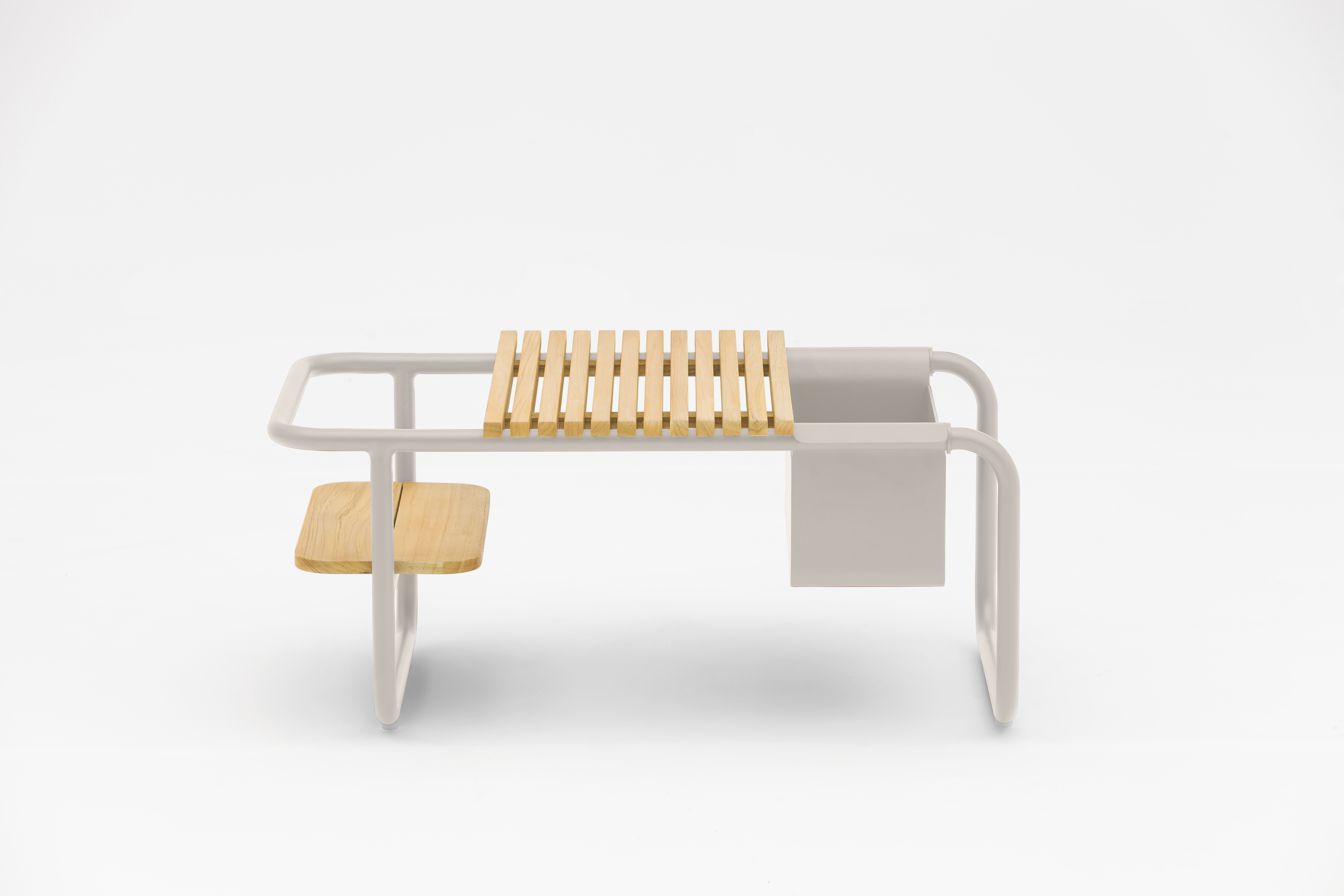 Zebra Beistelltisch SOMERSET ca. 84x46x36 cm in Alu light taupe, Moebel, Tabelle, Sperrholz, Bank, Schreibtisch