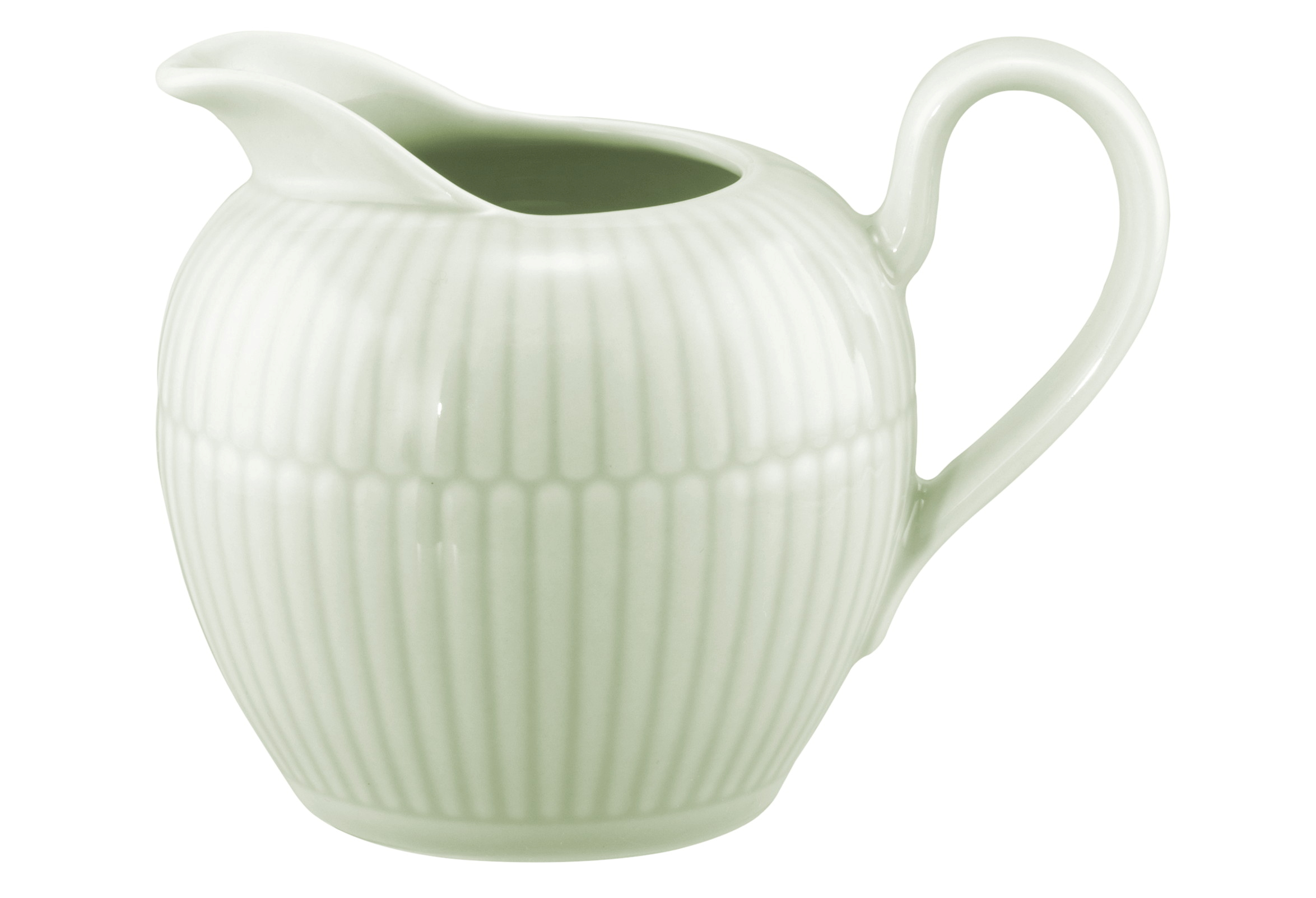 Seltmann Weiden Milchkännchen 0,29 l Amina 3 Seladon Seltmann Weiden Milchkännchen 0,29 l Amina 3 Seladon , Milchkanne, Porzellan, grün, gerippt, Henkeldesign