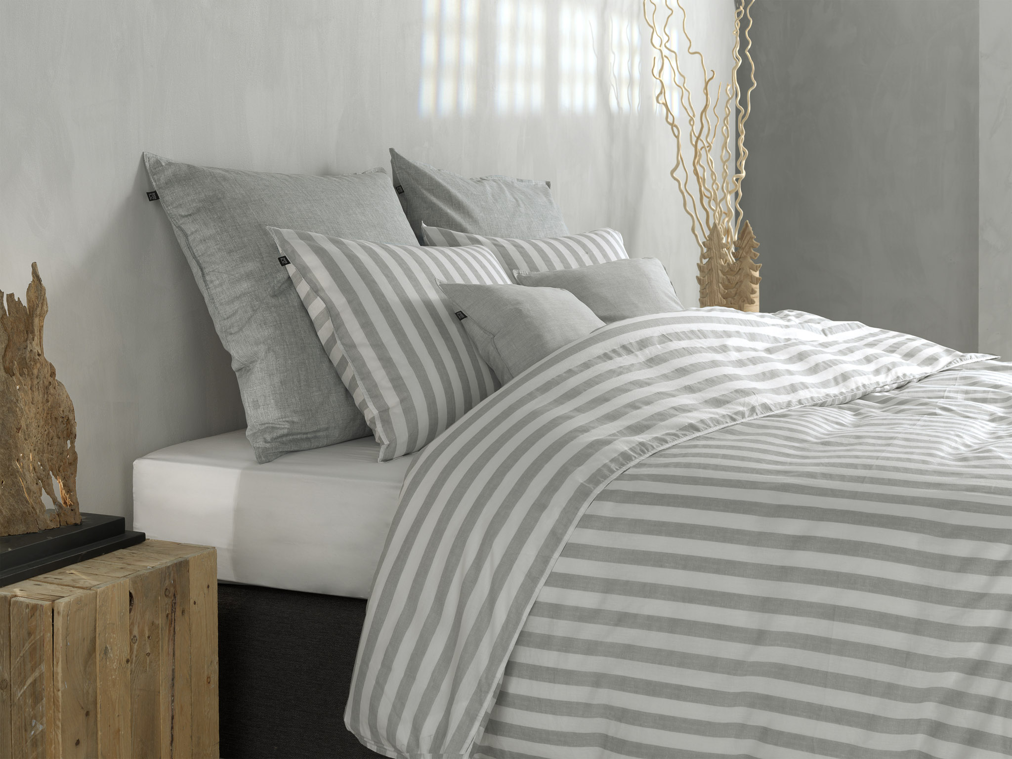 Heckettlane Bettwäsche ca. 155x220cm in Farbe Dove-Grey