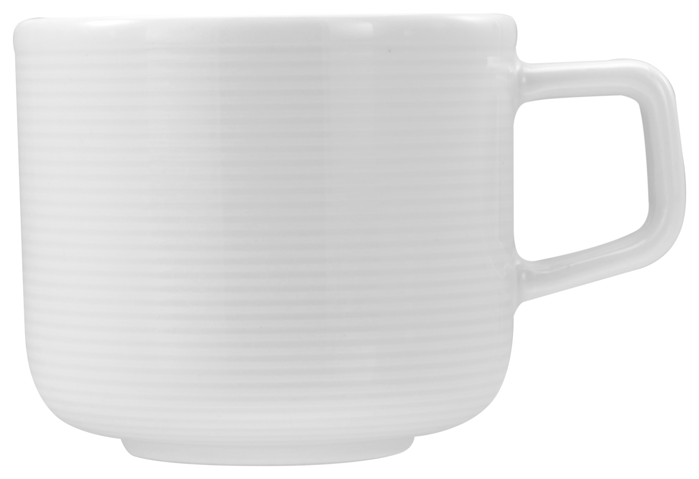 CreaTable Obertasse Session in Farbe Weiß glänzend, Pokal, Porzellan, Töpferei, Kaffee, Kaffeetasse