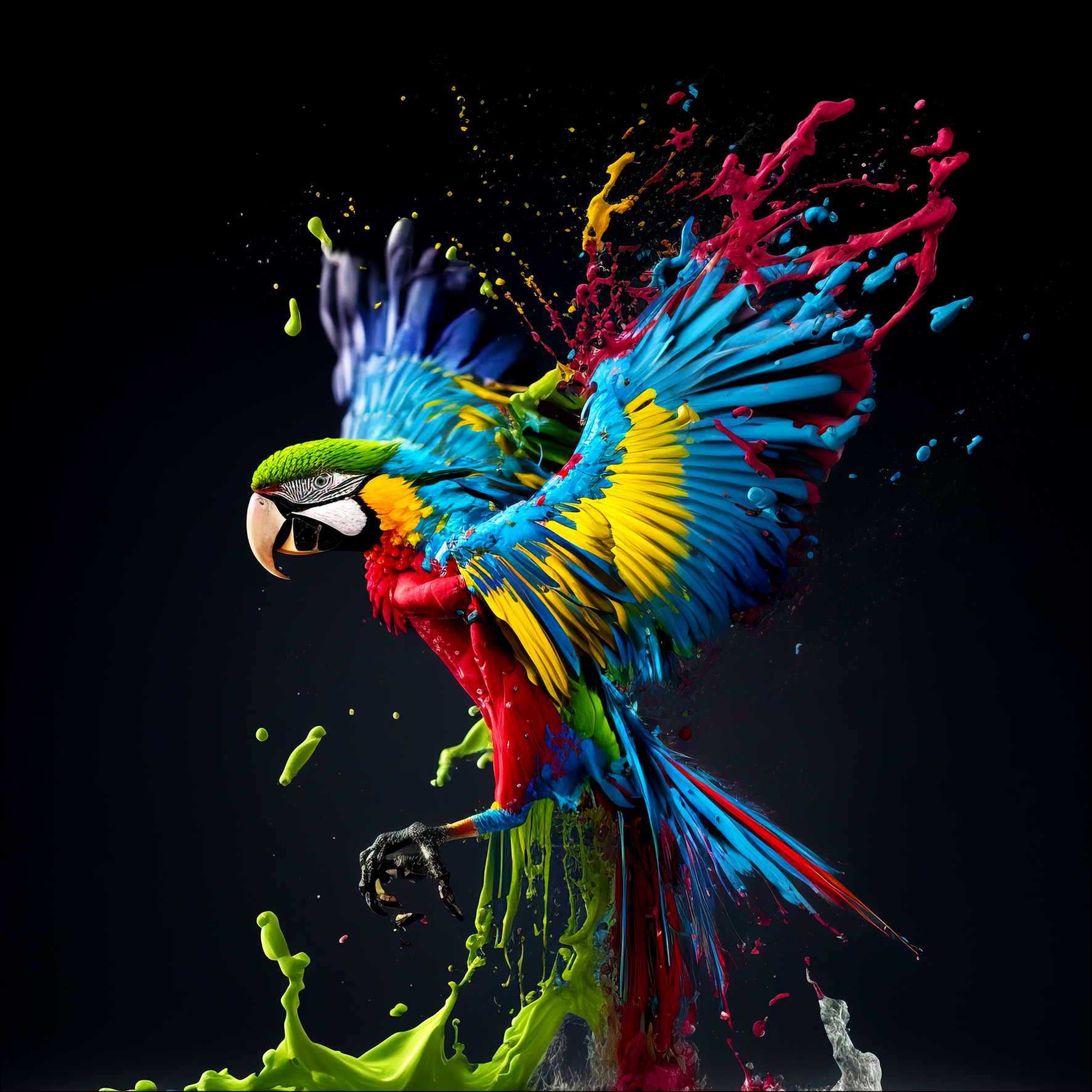PRO ART Glas-Art 50x50cm Colorful Ara PRO ART Glas-Art 50x50cm Colorful Ara